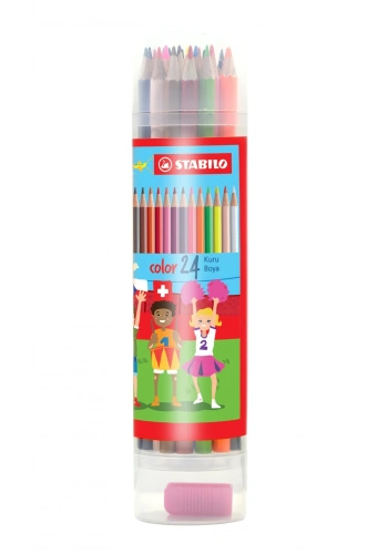 Stabilo Color Kuru Boya 24 Renk Set Plastik Tüp