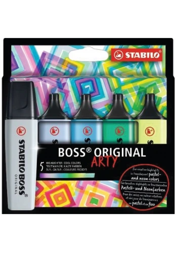Stabilo Fosforlu Kalem Boss Arty Soğuk Renkler 5 Li Set 70/5-02-2-20