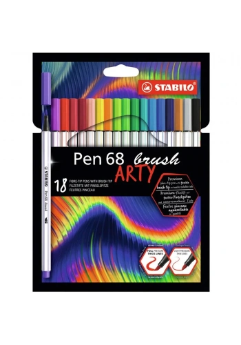 Stabilo Keçe Uçlu Boya Kalemi Pen 68 Brush Arty 18 Li Renk