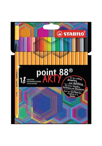 Stabilo Keçe Uçlu İnce Kalem 88 Arty 18 Li