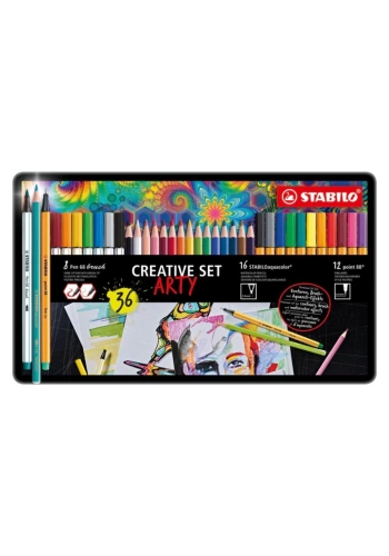 Stabilo Kreatif ARTY Set 36lı Metal Kutu
