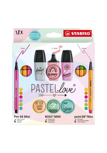 Stabilo Pastellove Mini Set 18li