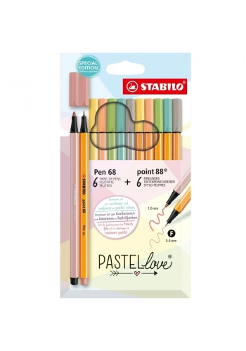 Stabilo Point 88 & Pen 68 Pastellove 12 Li 6888/12-7-7