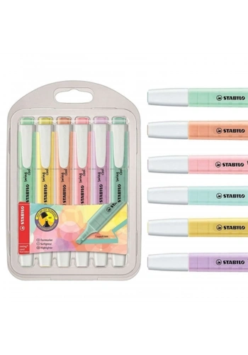 Stabilo Swing Cool Fosforlu İşaretleme Kalem Seti Pastel Tonlar 6lı