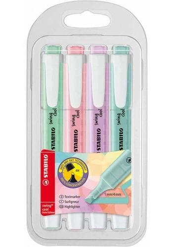Stabilo Swing Cool Pastel İşaretleme Kalemi Seti 4 Renk