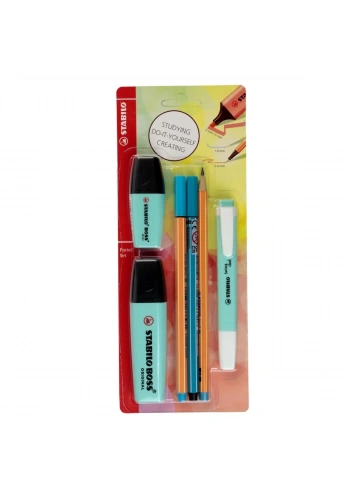Stabilo Tek Renk Pastel Set 6lı Mavi