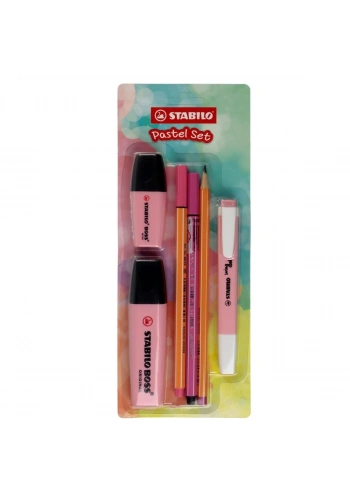 Stabilo Tek Renk Pastel Set 6lı Pembe