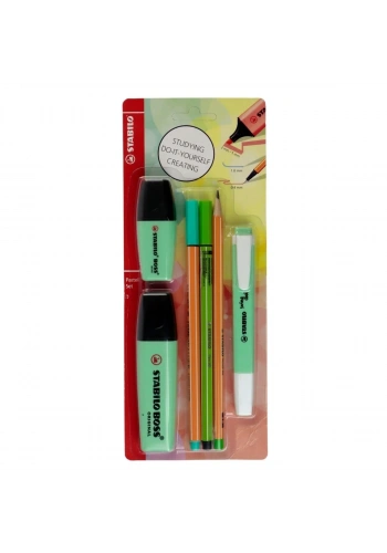 Stabilo Tek Renk Pastel Set 6lı Yeşil