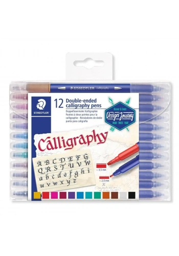 Staedtler Brush Lettering Çift Uçlu Kaligrafi Kalemi 3.5-2.0 TB12 12li