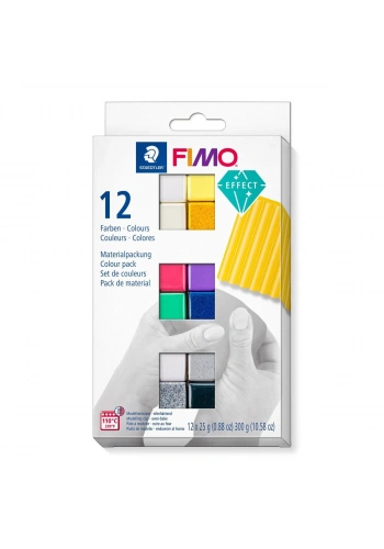 Staedtler Fimo Effect Polimer Kil Seti 12 Renk x 25 gr.
