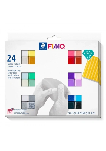 Staedtler Fimo Effect Polimer Kil Seti 24 Renk x 25 gr.