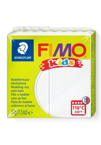 Staedtler Fimo Kids Yumuşak Polimer Kil 052 Glitter (Simli) White