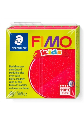 Staedtler Fimo Kids Yumuşak Polimer Kil 212 Yaldızlı Kırmızı