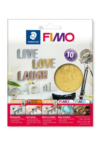 Staedtler Fimo Leaf Metal Yaprak Varak 10lu Paket ALTIN