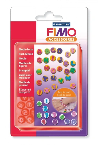 Staedtler Fimo Push Mould Esnek Silikon Polimer Kil Kalıbı HARFLER VE SAYILAR