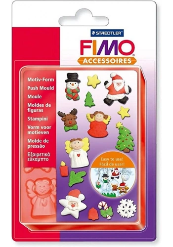Staedtler Fimo Push Mould Esnek Silikon Polimer Kil Kalıbı NOEL