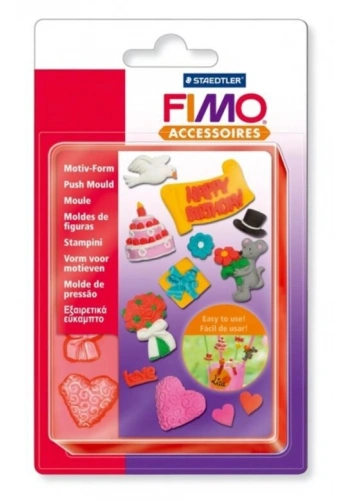 Staedtler Fimo Push Mould Esnek Silikon Polimer Kil Kalıbı PARTİ ZAMANI