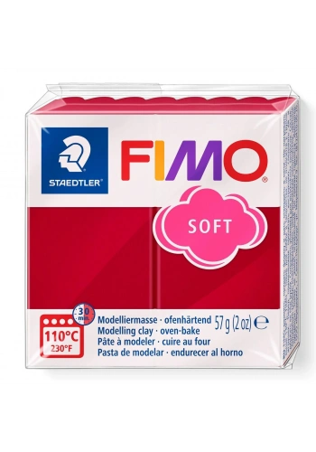 Staedtler Fimo Soft Polimer Kil 26 Cherry Red