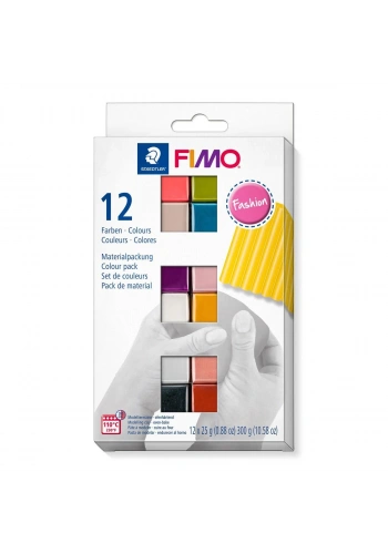 Staedtler Fimo Soft Polimer Kil Seti 12 Renk x 25 gr. Fashion (Moda) Renkler