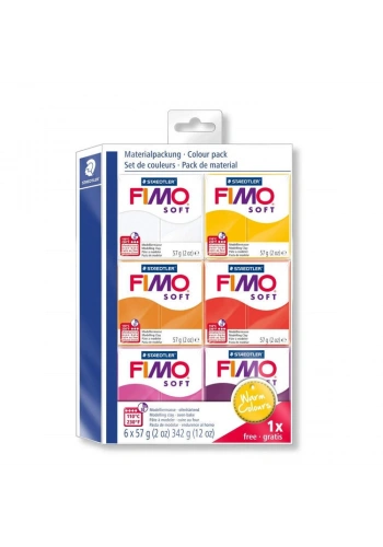 Staedtler Fimo Soft Polimer Kil Seti 6 Renk x 57 gr. Warm Colours