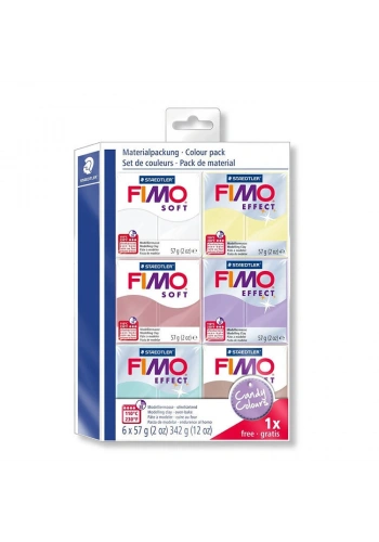 Staedtler Fimo Soft Polimer Kil Seti 6 Renk x 57 gr. Candy Colours