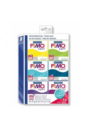 Staedtler Fimo Soft Polimer Kil Seti 6 Renk x 57 gr. Cool Colours