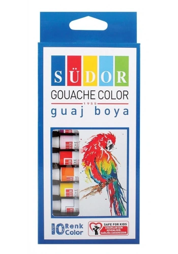 Südor Guaj Boya Seti 10 Renk x 8.5 ml. Tüp