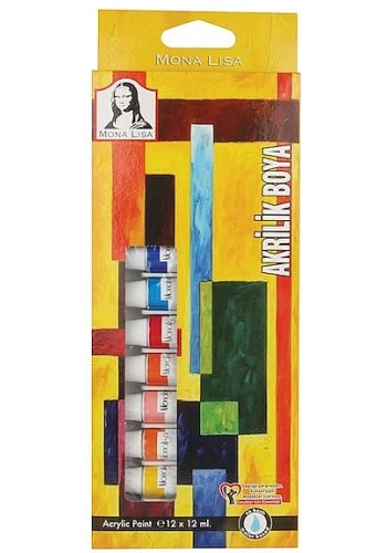 Südor Mona Lisa Akrilik Boya Seti 12 Renk x 12 ml. Tüp