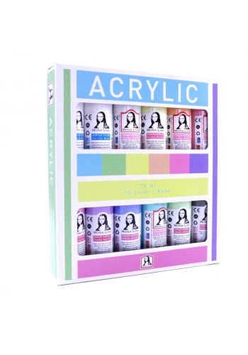 Südor Mona Lisa Akrilik Boya Seti 12 Renk x 70 ml. (Chalky)