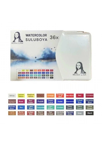Südor Mona Lisa Profesyonel Tablet Sulu Boya Seti 36 Renk