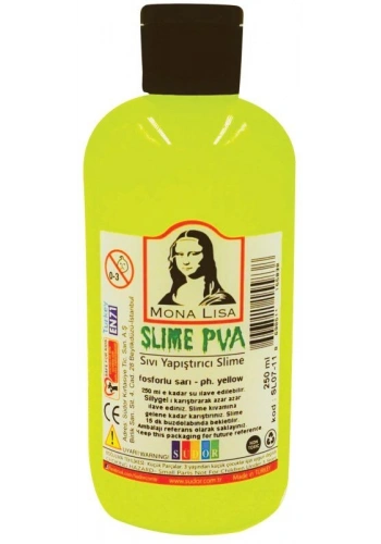 Südor Mona Lisa Slime Jeli 250 ml. Fosforlu Sarı