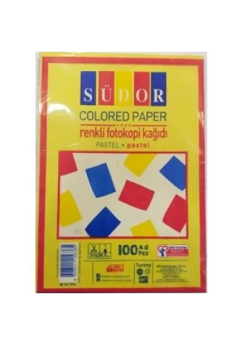 Südor Renkli Fotokopi Kağıdı Pastel Renkler 100 Adet