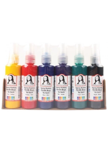 Südor Sprey Kumaş-Akrilik Boya Seti 6 Renk x 70 ml.