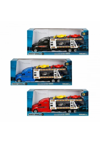 Sunman Oyuncak Maxx Wheels Transporter 2 Katlı 4 Araçlı 30 Cm. 1:48 S00002322