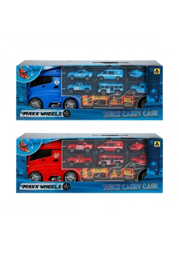 Sunman Oyuncak Maxx Wheels Transporter 40 cm 6 Araçlı Aksesuarlı Set 2 S00002327