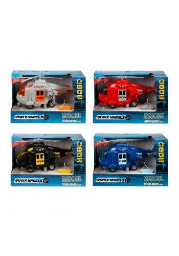 Sunman Oyuncak Maxx Wheelss Sesli Ve Işıklı 1:20 Kurtarma Helikopter Rescue 20 Cm