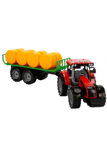 Sunman Oyuncak Sesli ve Işıklı Sürtmeli Römorklu Traktör