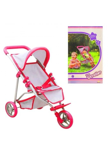 Sunman Puset 3 Tekerli Tenteli Metal Pembe/Gri 9326C