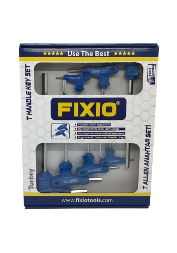 T Saplı İki Uçlu Alyan Anahtar Takımı 7 Parça FH6107