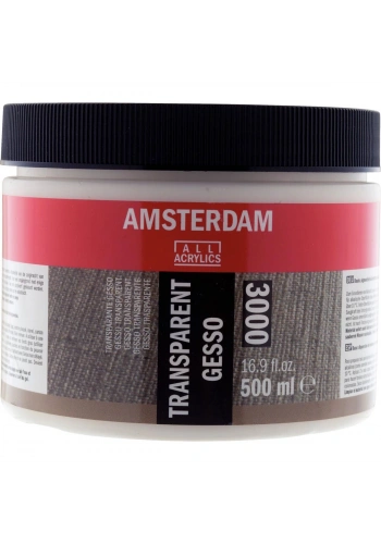 Talens Amsterdam 3000 Transparan Şeffaf Gesso 500 ml.