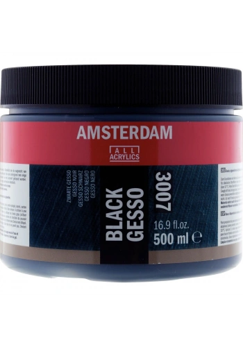 Talens Amsterdam 3007 Black Siyah Gesso 500 ml.