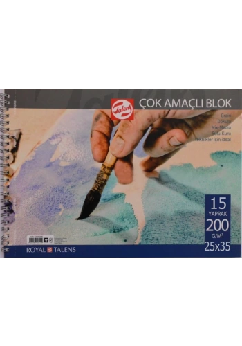 Talens Çok Amaçlı Blok Resim Çizim Defteri (25x35) 200gr 15 Sayfa
