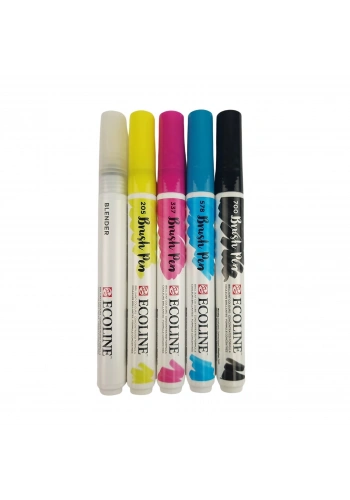 Talens Ecoline Brush Pen 5li Set Primary