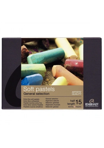 Talens Rembrandt Soft Pastel Boya Seti 15 Renk Yarım Boy