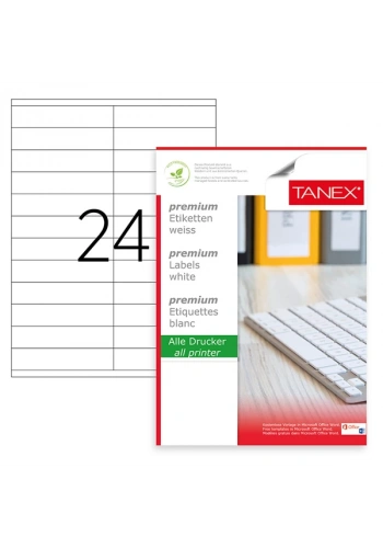 Tanex Laser Etiket 100 YP 105x23 Laser-Copy-Inkjet TW-2224