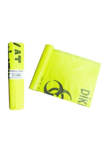 Tehlikeli Atık Poşeti Rulo 75x90 Battal Boy ( 10 Adet )