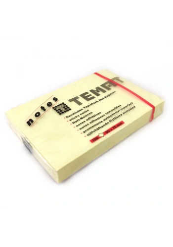 Temat Yapışkanlı Not Kağıdı Pastel Sarı 50x75 MM 11356