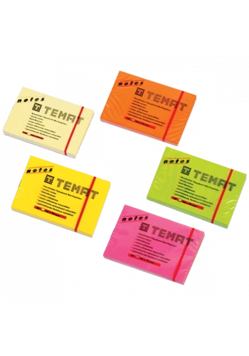 Temat Yapışkanlı Not Kağıt 50x75 MM Fosforlu Yeşil 11074
