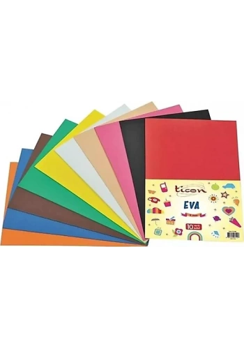 TİCON EVA YAPIŞKANLI 50x70 10LU KARIŞIK RENK 271820