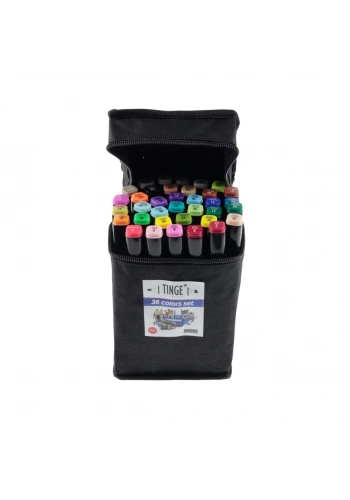 Tinge Art Marker Bez Çantalı Seti 36lı